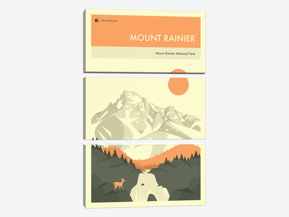 Mount Rainier by Jazzberry Blue 3-piece Canvas Art