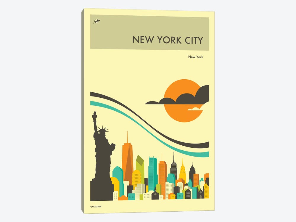 New York Skyline II by Jazzberry Blue 1-piece Canvas Art Print
