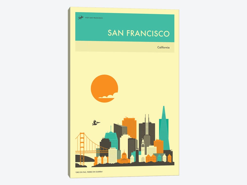 San Francisco Skyline II by Jazzberry Blue 1-piece Canvas Art
