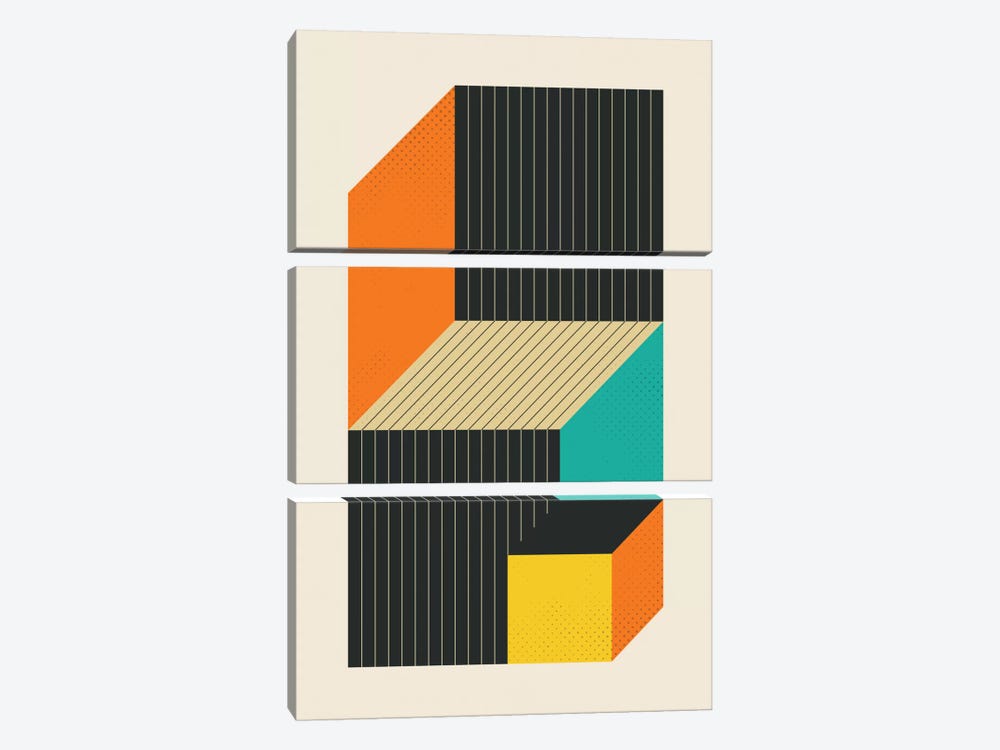 Cubes VI by Jazzberry Blue 3-piece Art Print