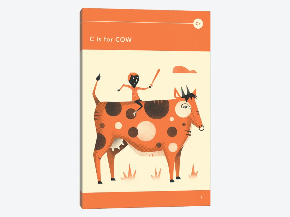 C Is For Cow  by Jazzberry Blue 1-piece Canvas Artwork