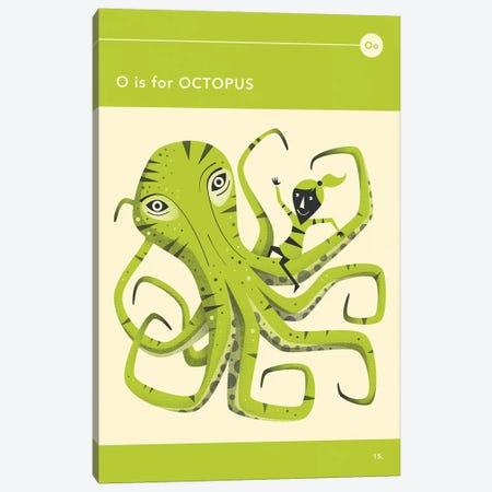 O Is For Octopus  Canvas Print #JBL297} by Jazzberry Blue Canvas Print