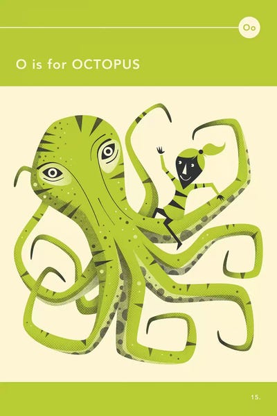 Octopi: O Is For Octopus  by Jazzberry Blue