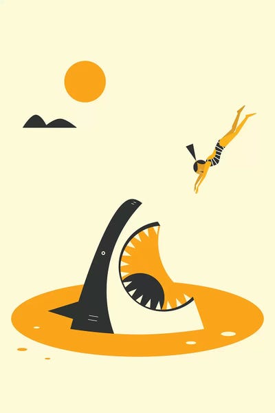 Sharks: Deep Dive by Jazzberry Blue