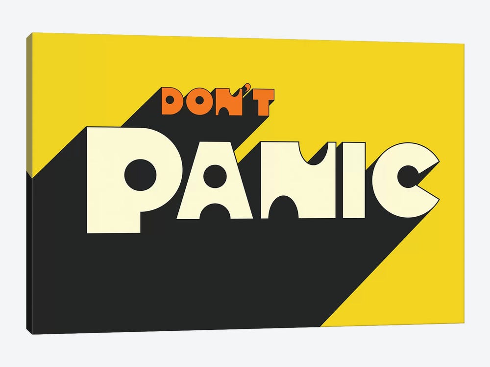Don't Panic by Jazzberry Blue 1-piece Canvas Wall Art