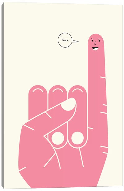 Pinky Swear Canvas Art Print - Funny Typography Art