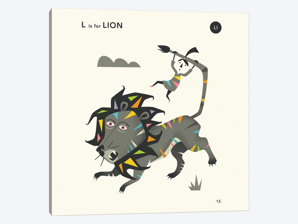 L Is For Lion  II by Jazzberry Blue 1-piece Art Print