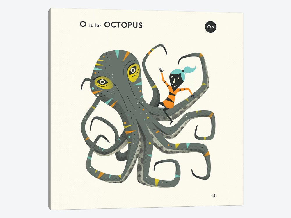 O Is For Octopus  II by Jazzberry Blue 1-piece Art Print