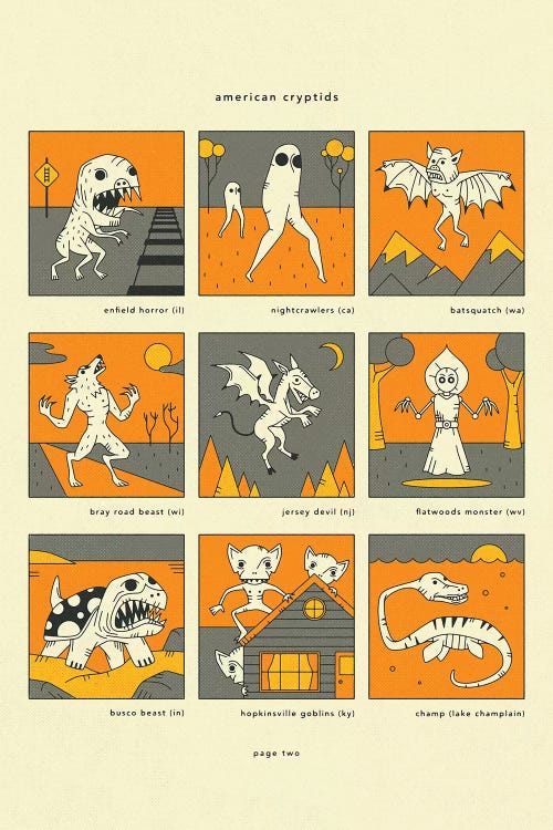 American Cryptids Page II by Jazzberry Blue wall art