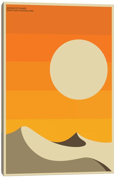 Death Valley I Canvas Art Print - Citrus Orange
