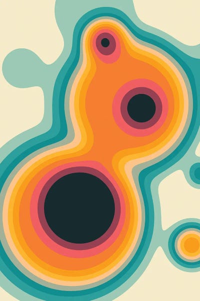 Retro Geo Abstracts: Flux II by Jazzberry Blue