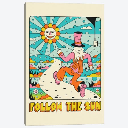 Follow The Sun Canvas Print #JBL461} by Jazzberry Blue Canvas Art Print