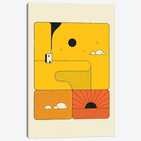 Orange Sunset Canvas Print #JBL480} by Jazzberry Blue Art Print