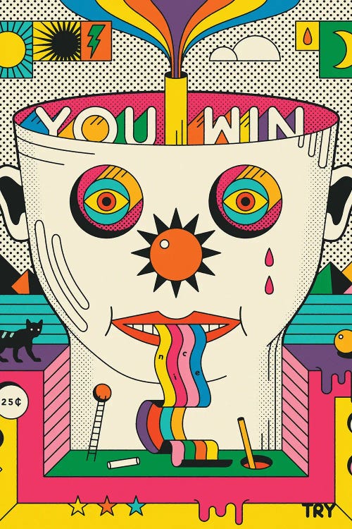 You Win Nice Try by Jazzberry Blue wall art