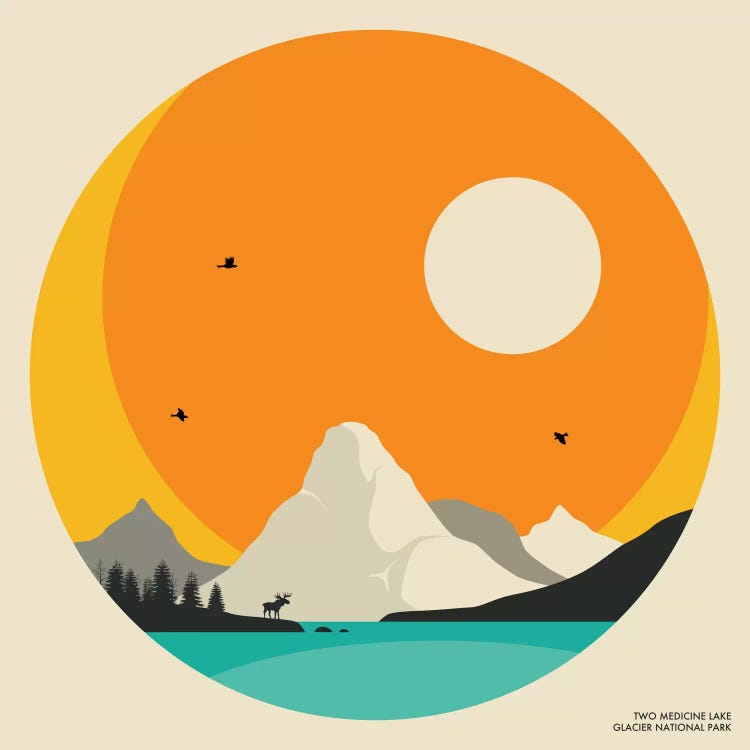 Glacier National Park by Jazzberry Blue wall art