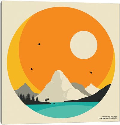 Glacier National Park Canvas Art Print - Kids Astronomy & Space Art