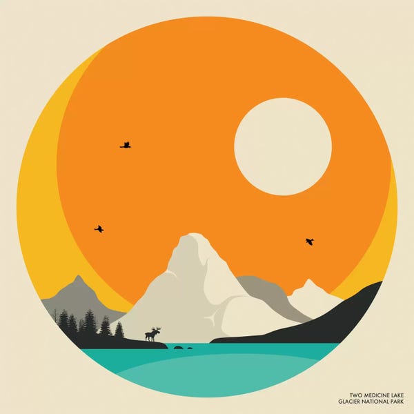 Kids Astronomy & Space Art: Glacier National Park by Jazzberry Blue