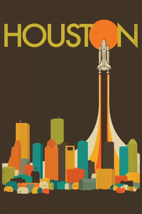 Houston Skyline I by Jazzberry Blue wall art