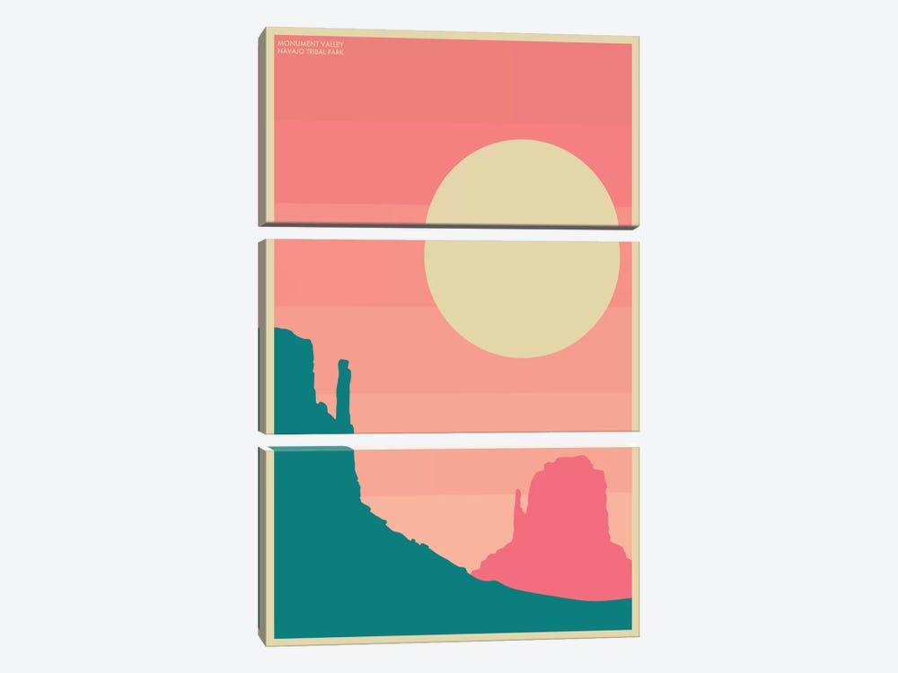 Monument Valley I by Jazzberry Blue 3-piece Canvas Print