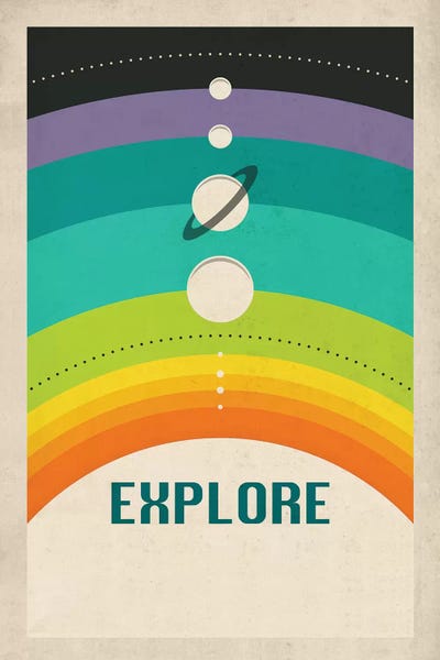 Kids Map Art: Solar System (Colored) by Jazzberry Blue