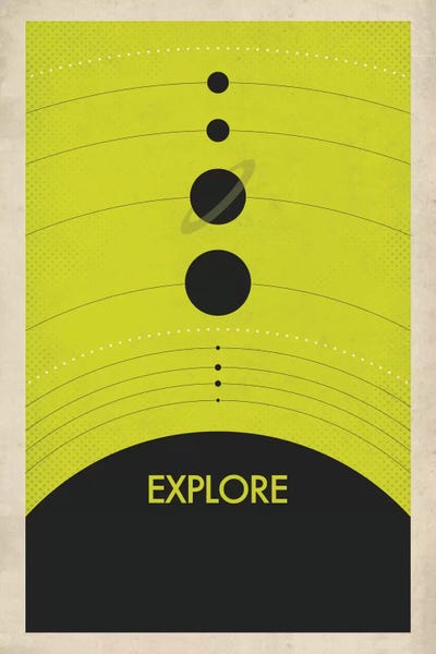 Kids Map Art: Solar System (Minimal) by Jazzberry Blue