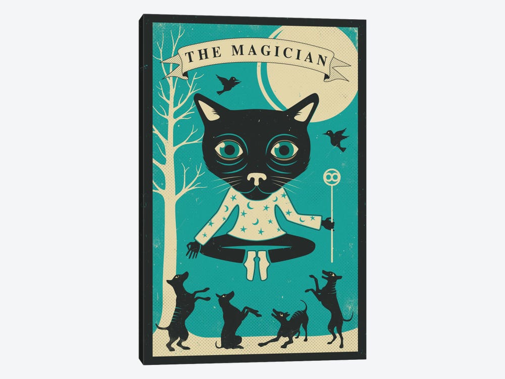 Tarot Card Cat Magician by Jazzberry Blue 1-piece Canvas Art