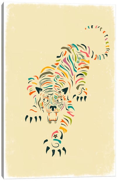 Tiger Canvas Art Print - Jazzberry Blue