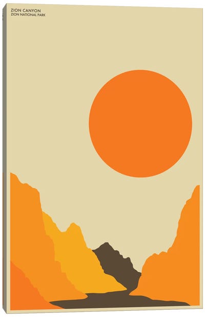 Zion Canvas Art Print - Mountain Sunrise & Sunset Art