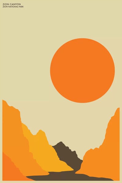 Large Modern Art - Canvas Prints: Zion by Jazzberry Blue