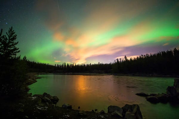 Yukon: Aurora Borealis IV, Whitehorse, Yukon, Canada. by Joseph Bradley