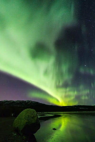 Yukon: Aurora Borealis V, Whitehorse, Yukon, Canada. by Joseph Bradley