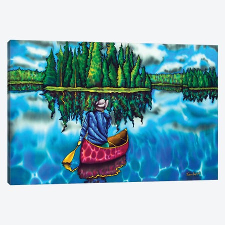 Canoeing Ontario Canvas Print #JBT12} by Daniel Jean-Baptiste Canvas Wall Art
