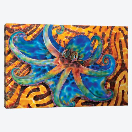 Caribbean Octopus - Coral Canvas Print #JBT15} by Daniel Jean-Baptiste Canvas Print