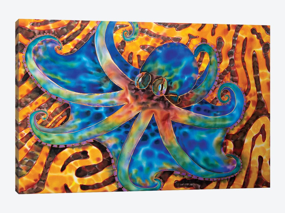 Caribbean Octopus - Coral by Daniel Jean-Baptiste 1-piece Art Print