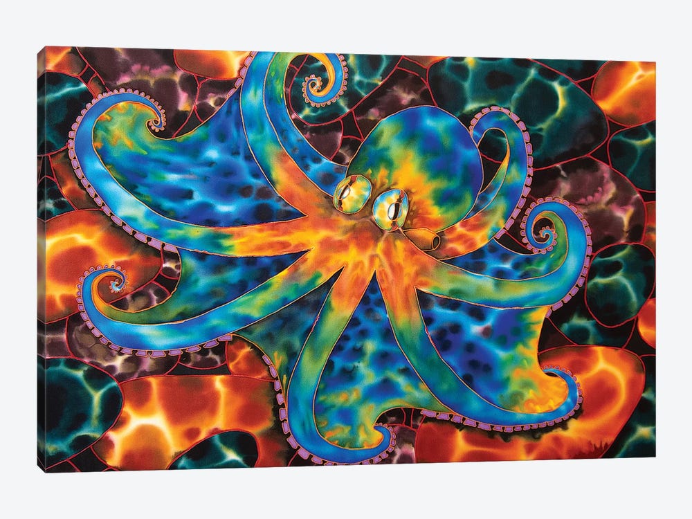Caribbean Octopus - Stone by Daniel Jean-Baptiste 1-piece Canvas Wall Art
