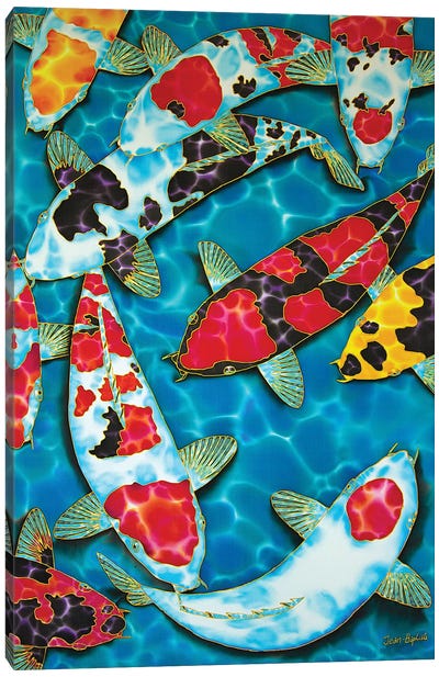 Fat Japanese Koi Canvas Art Print - Koi Fish Art