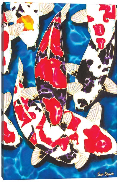 Japanese Koi Garden Canvas Art Print - Koi Fish Art