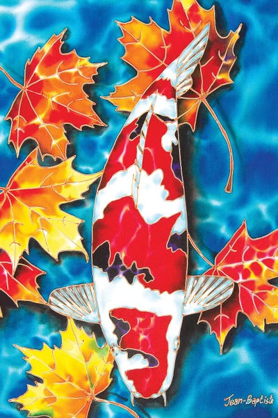 Koi: Koi & Maple Leaves by Daniel Jean-Baptiste