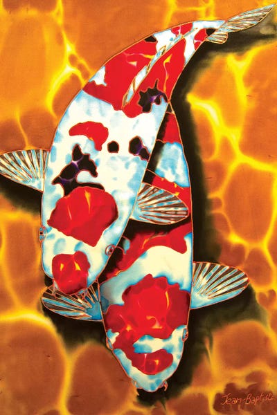 Koi in Crystal Pond by Daniel Jean-Baptiste canvas print