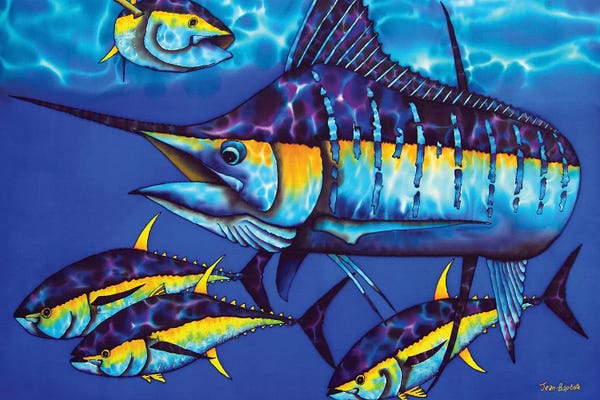 Kids Ocean Life Art: Majestic Blue by Daniel Jean-Baptiste