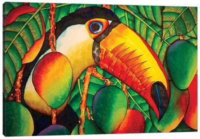 Paradise Toucan Canvas Art Print - Toucan Art