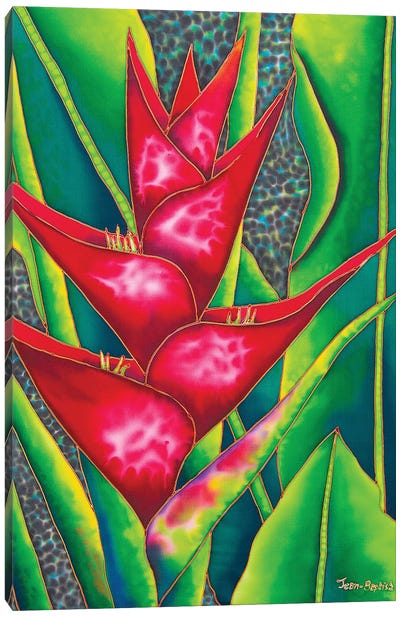 Red Heliconia Canvas Art Print - Daniel Jean-Baptiste