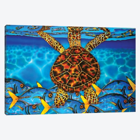 Sea Turtle snorting cocaine with a straw Canvas Print - Canvas Paintin -  Ducicanvas