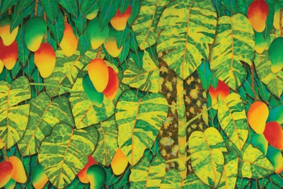 Monstera & Mango by Daniel Jean-Baptiste canvas print