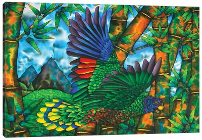 Untamed St. Lucia Canvas Art Print - Parrot Art