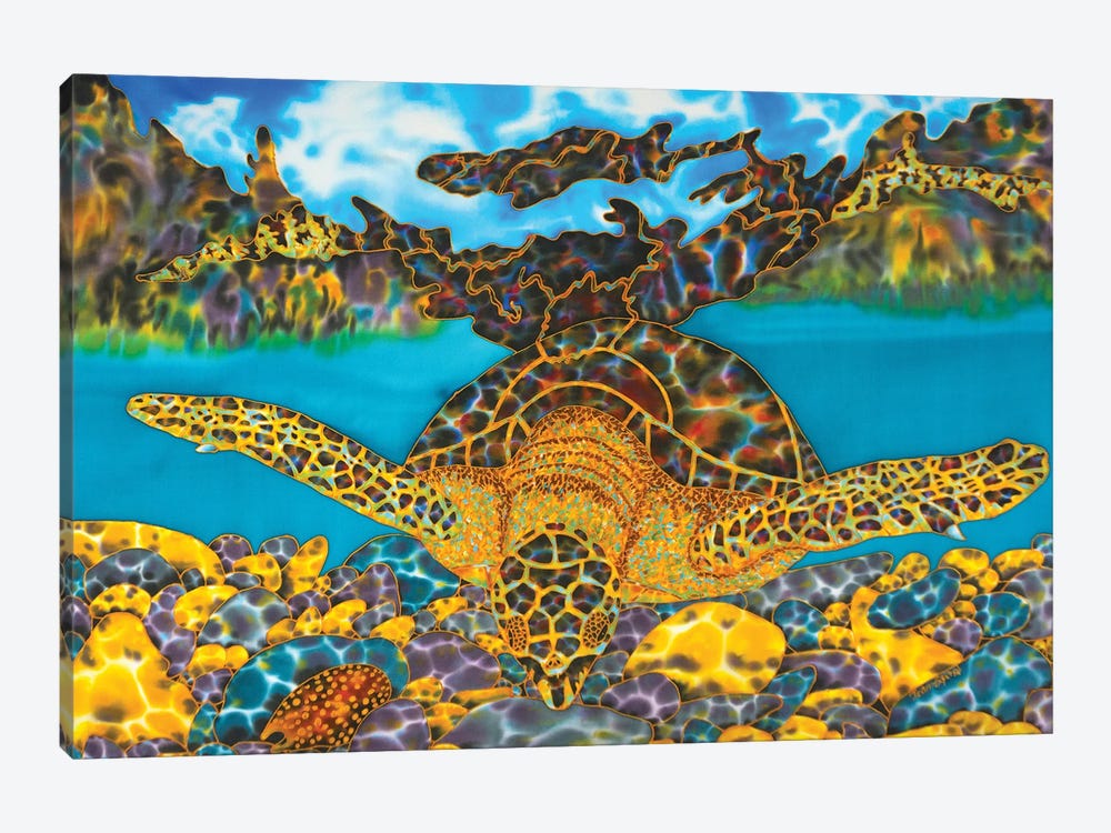 Hawksbill Sea Turtle by Daniel Jean-Baptiste 1-piece Canvas Artwork