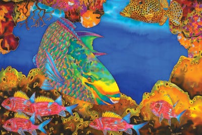 Jade Mountain Parrotfish by Daniel Jean-Baptiste canvas print