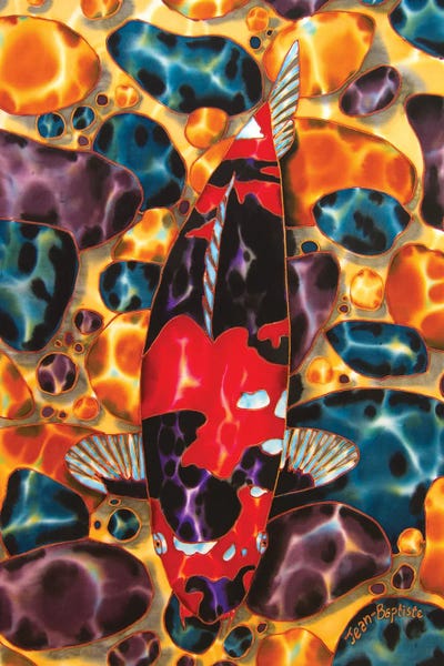 Koi: Koi In Stoned Pond by Daniel Jean-Baptiste
