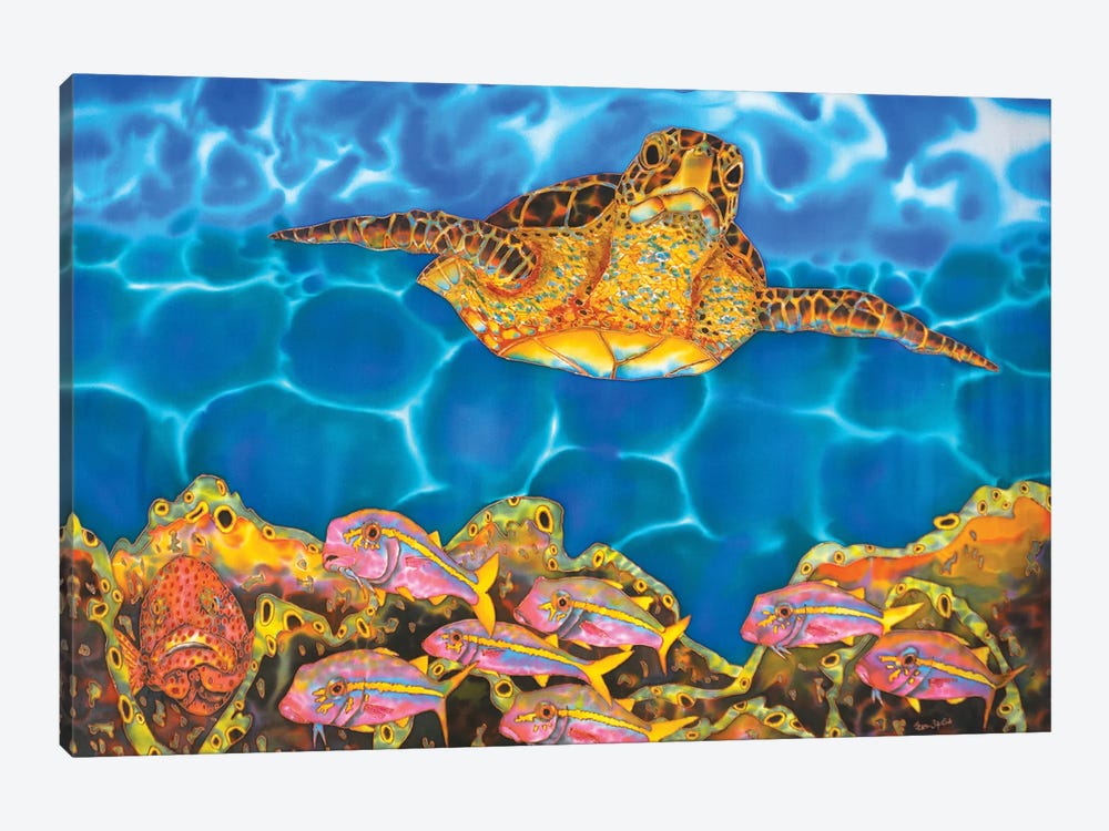 St. Lucian Sea Turtle by Daniel Jean-Baptiste 1-piece Canvas Print
