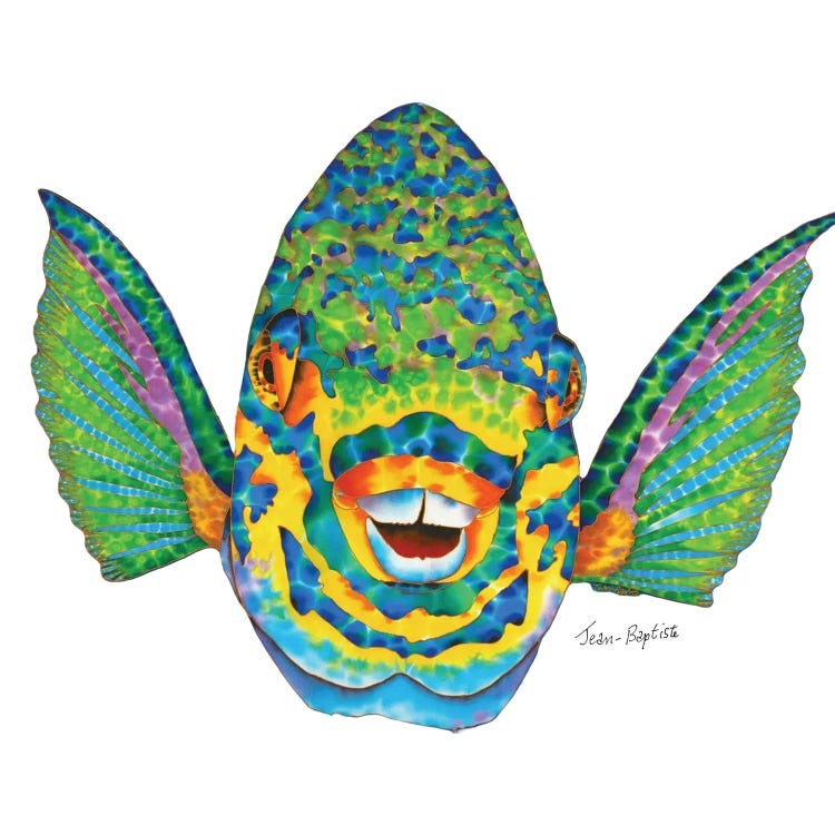 Parrotfish In White Background